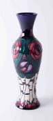 A Moorcroft baluster vase, circa 1995, tribute to Rennie Mackintosh, height 31cm.