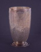 A Vic silver beaker decorated with flowers, with inscription 'Jenifer Mary from her Grandparents R.B