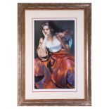 Robert Lenkiewicz (1941-2002) 'Esther with Silver Locket' limited edition print 148/500, with