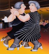 Beryl Cook (1926-2008) 'Dancing on the QE2' signed limited edition print 296/300, 76cm x