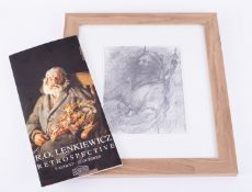 Robert Lenkiewicz (1941-2002) original pencil sketch 'Andy Lynch' with Lenkiewicz foundation seal,