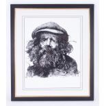 Robert Lenkiewicz (1941-2002) 'Diogenes' signed limited edition print 24/250, 53cm x