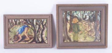 Sarah Gough, oil on board 'Play' signed, titled and dated 1995 to the reverse, framed and
