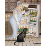 Beryl Cook (1926-2008) 'Percy At The Fridge' signed limited edition print 180/300, 53cm x 42cm,