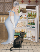 Beryl Cook (1926-2008) 'Percy At The Fridge' signed limited edition print 180/300, 53cm x 42cm,