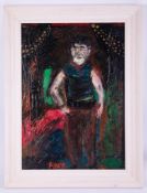 Fred Yates (1922-2008) 'Just Me' oil on board, signed and titled on the reverse 'Yates, La Motte',