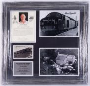 Great Train Robbery Signed photo collage. Framed, still in original packaging. 67cm x 67cm.