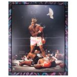 JJ Adams. Artwork 'I am the greatest’ Muhammad Ali, a rare original mixed media dimensions, 136cm