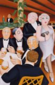 Beryl Cook (1926-2008) 'The Baron Entertains' signed, edition print, marked 'HC', 65cm x