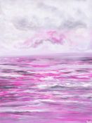 Julie Beer, 'Pink Storm' mixed media on canvas, 40cm x 30cm, unframed. Julie Beer is a