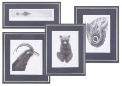 Gary Hodges Limited Edition prints (5) all framed. average size 40cm x 50cm.