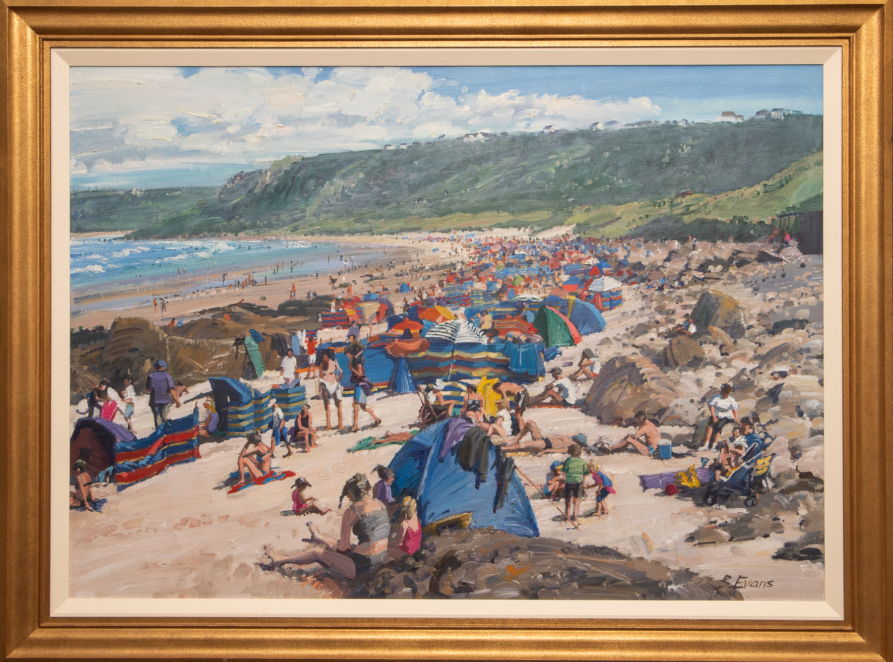 Bernard Evans (1929-2014) 'Sennen Beach' signed oil on canvas, further signed and titled