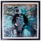 Zombiedan, stencil original (star wars theme) 'Dark Side' edition, 6/16, 1/5, 117cm x 117cm.