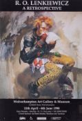 Robert Lenkiewicz (1941-2002) 'A Retrospective' Wolverhampton Art Gallery poster, 60cm x 41cm,