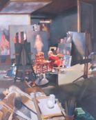 Robert Lenkiewicz (1941-2002) 'Studio' limited edition print of the photograph on canvas