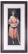 Robert Lenkiewicz (1941-2002) 'Karen Standing' limited edition print 174/500, with embossed