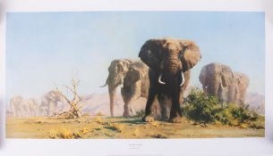 David Shepperd OBE, 'The Ivory is Theirs' limited edition print, rolled.