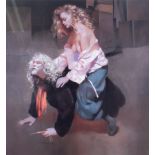 Robert Lenkiewicz (1941-2002) 'Painter With Lisa - Aristotle & Phyllis Theme' signed