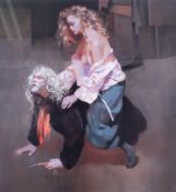 Robert Lenkiewicz (1941-2002) 'Painter With Lisa - Aristotle & Phyllis Theme' signed