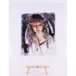 Robert Lenkiewicz (1941-2002) 'Study of Mary' signed limited edition P/P (printers proof) 18/35,