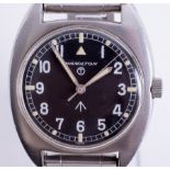 Hamilton, a gents military wristwatch, with broad arrow to the back case, 6BB-6645-99,