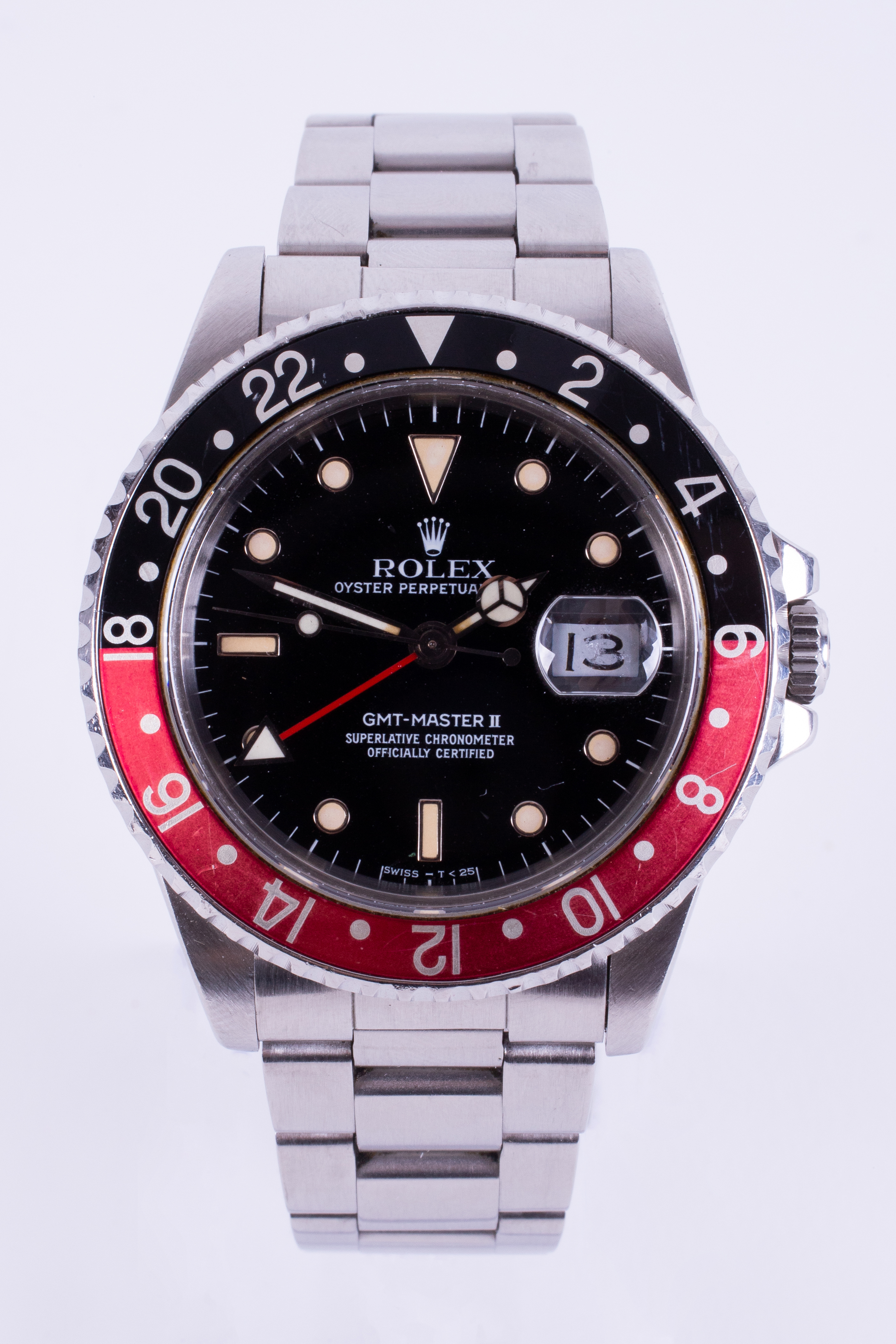 Rolex, a stainless steel automatic Rolex Oyster Perpetual Date GMT-Master II, 1989, 16710,