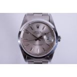 Rolex, a gents Oyster Perpetual chronometer date wristwatch, with oyster steel bracelet, .