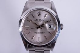 Rolex, a gents Oyster Perpetual chronometer date wristwatch, with oyster steel bracelet, .