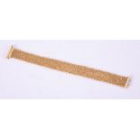 A 9ct yellow gold mesh bracelet, hallmarked & stamped Italy on the clasp prongs, length 19cm,