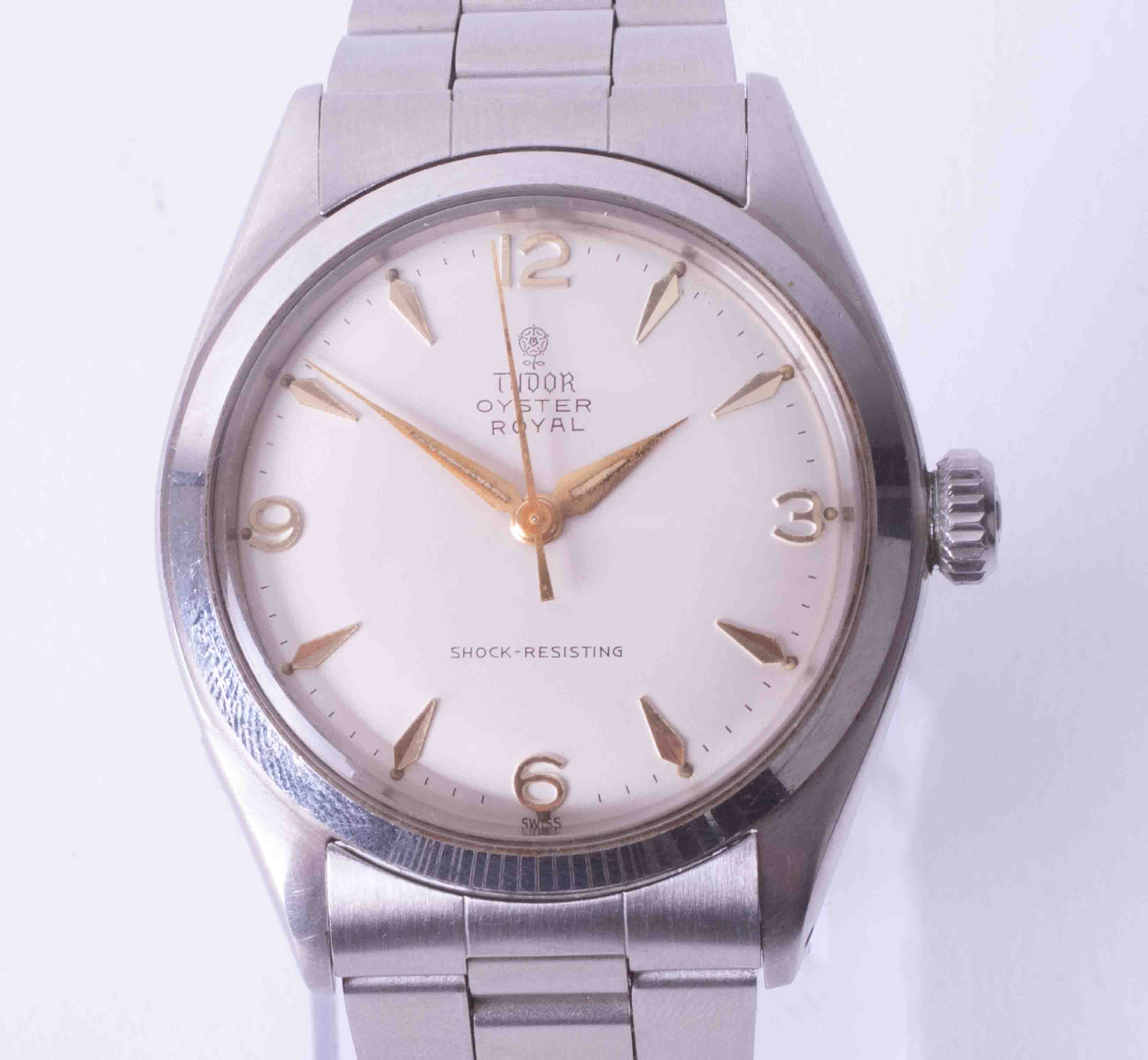 Tudor, Oyster Royal gent's manual wind shock resistant stainless steel wristwatch, 1958/1960,