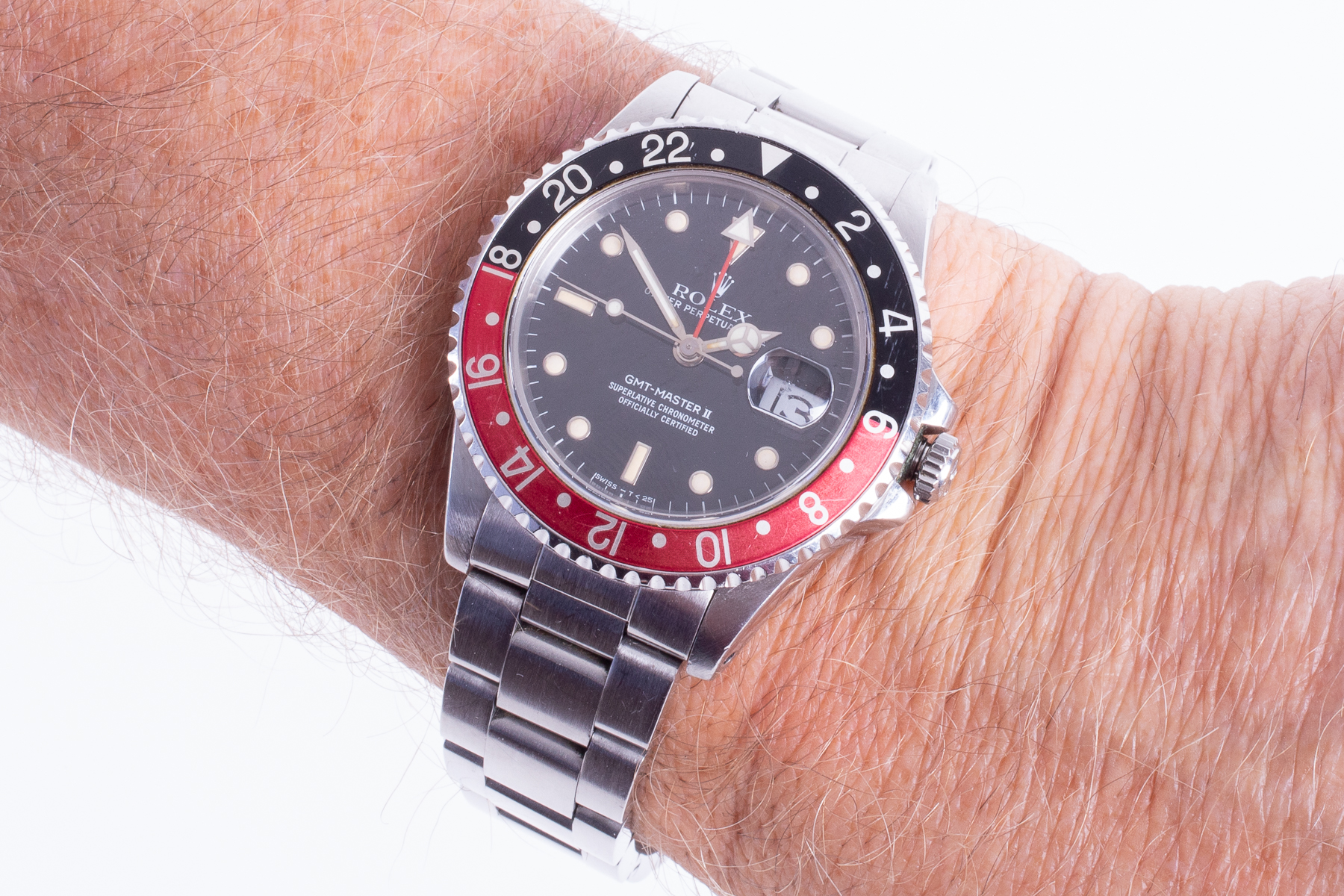 Rolex, a stainless steel automatic Rolex Oyster Perpetual Date GMT-Master II, 1989, 16710, - Image 2 of 7