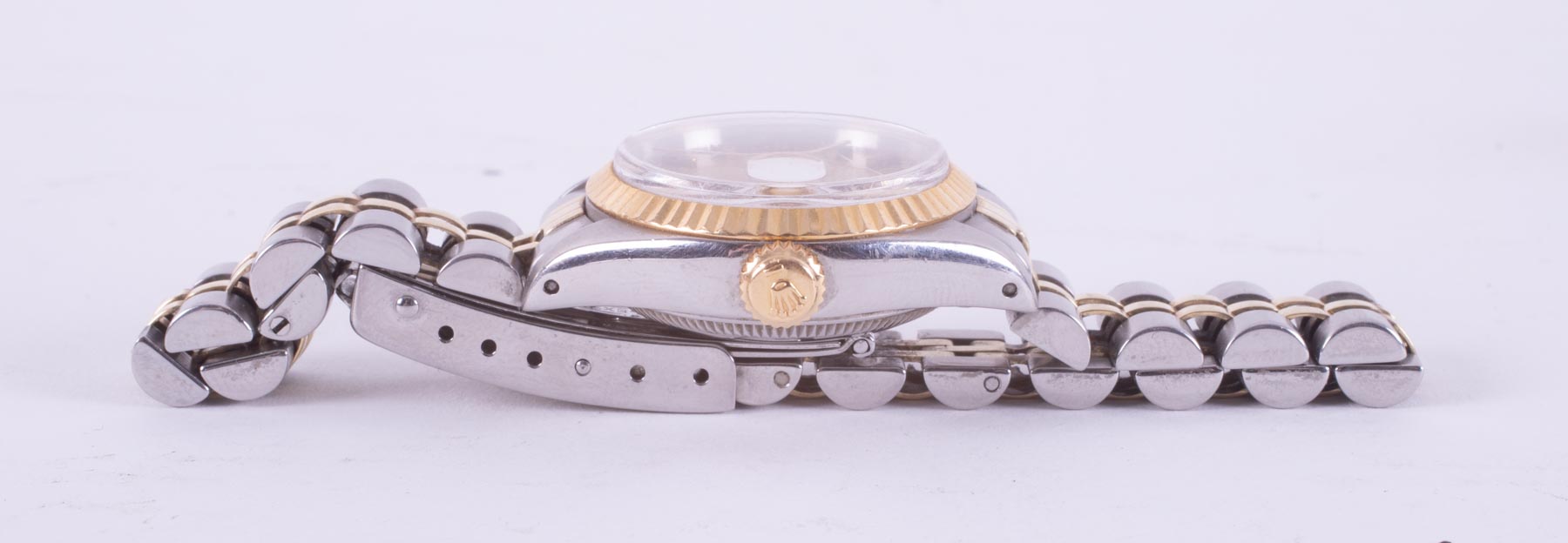 Rolex, a ladies bi-metal Rolex Oyster Perpetual Date automatic wristwatch, with jubilee bracelet, - Image 3 of 6