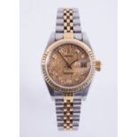 Rolex, an 18ct yellow gold & stainless steel ladies Rolex Datejust automatic wristwatch,