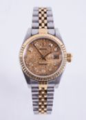 Rolex, an 18ct yellow gold & stainless steel ladies Rolex Datejust automatic wristwatch,