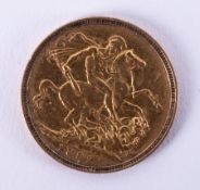 A Victoria 1892 full gold sovereign.