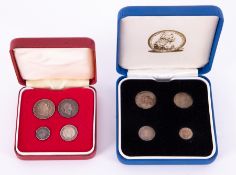 Two Maundy coin sets, George IV, 1835, also George V 1930 (2).
