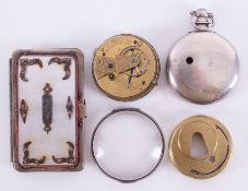 An English silver cased pocket watch with maker C.Wildmore, Billinghay with fusee movement, together