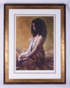 Fletcher Sibthorp (b1967-), 'White Linen', signed limited edition print 8/191, with certificate of