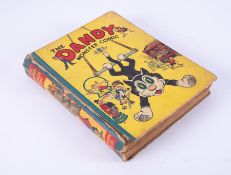 A 1940's Dandy 'Monster' comic book, one loose page, page 40 pencil crayon mark and pages 66/67 some