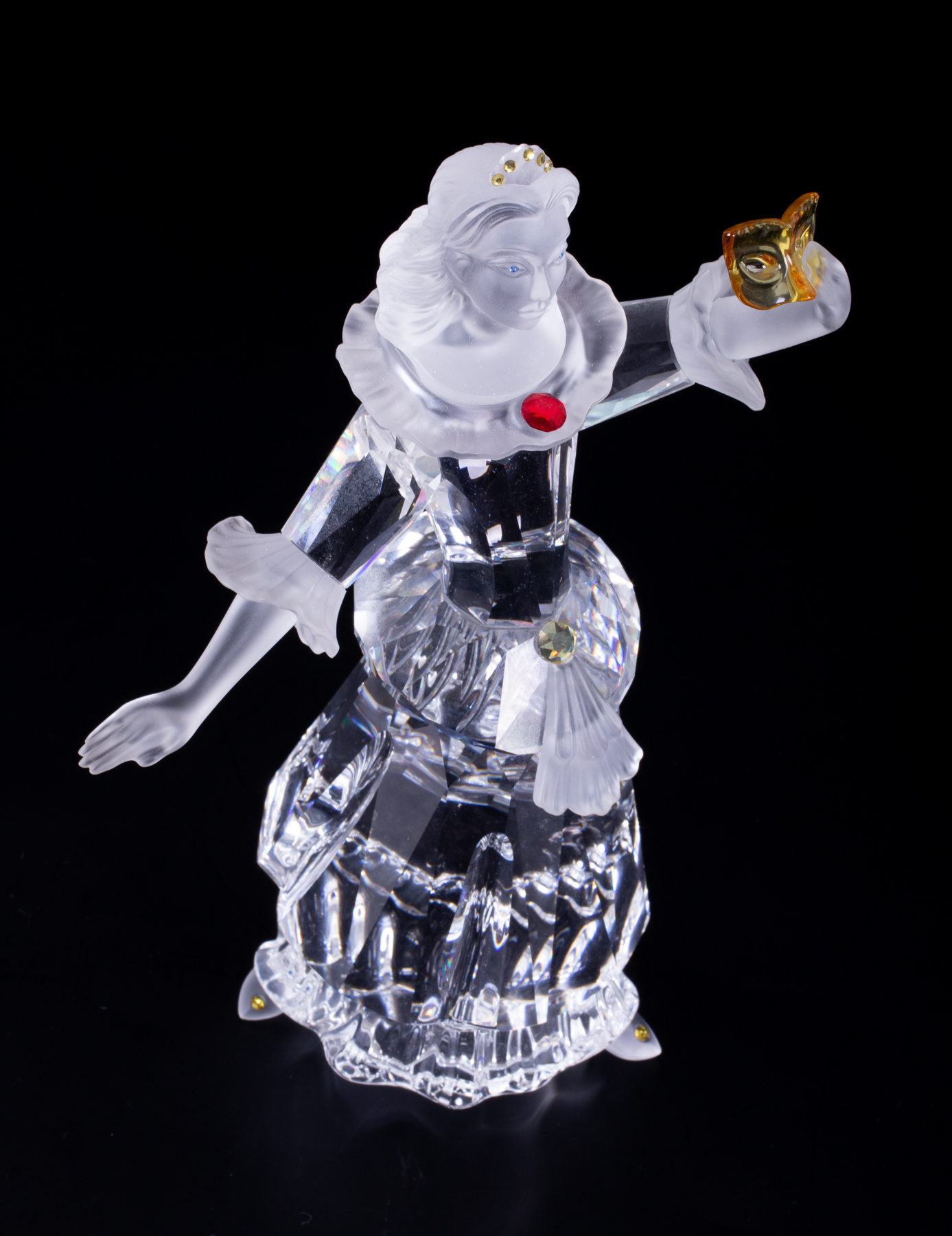 Swarovski Crystal Glass, 'Masquerade - Harlequin, Columbine signed and dated 2001, - Image 3 of 4