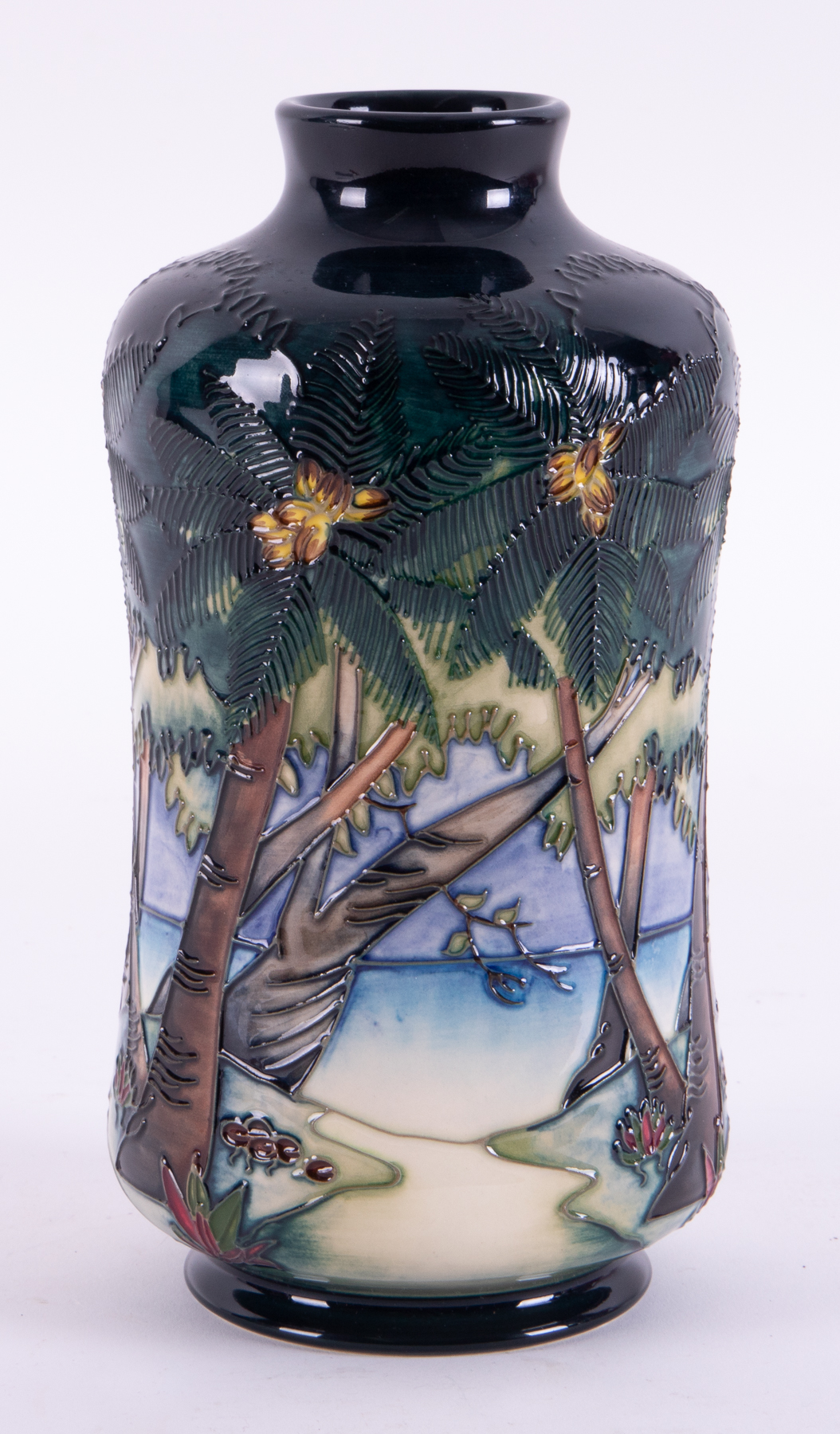 A modern Moorcroft vase "Kiribati" pattern, dated '98' to base, initialled 'M.D.S.', height 22cm.