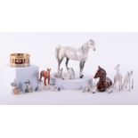 A small mixed lot including Beswick horses, Wade whimsies etc.