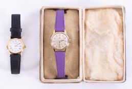 Omega, a vintage ladies Omega Ladymatic Seamaster self winding wristwatch with a replacement