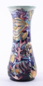 A Moorcroft 'Martinique' vase of waisted form with flared rim, limited edition, trial piece vase,