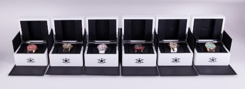 Six Watch Star gent's watches, each boxed with outer box and certificate of Limited Edition,