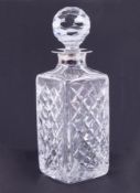 An Elizabeth II silver and glass decanter with stopper, Birmingham hallmark, date circa 1979, makers