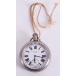 An H.Williamson Ltd, London, military pocket watch, Roman dial, No.19711F, broad arrow on case back,