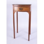 A small reproduction side table fitted with one drawer, height 72cm together with a large late