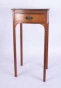 A small reproduction side table fitted with one drawer, height 72cm together with a large late