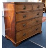 A 19th century chest of drawers, height 98cm.